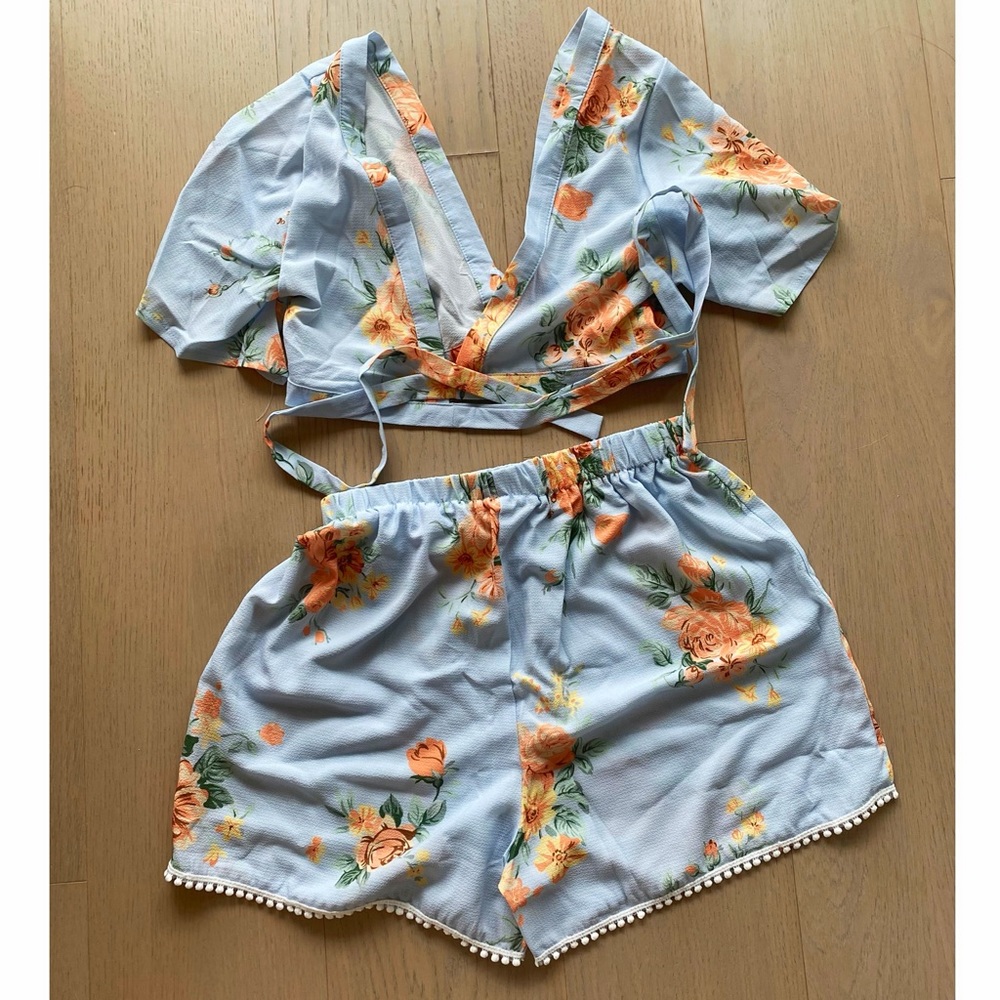 Floral Two Piece Playsuit in S/M